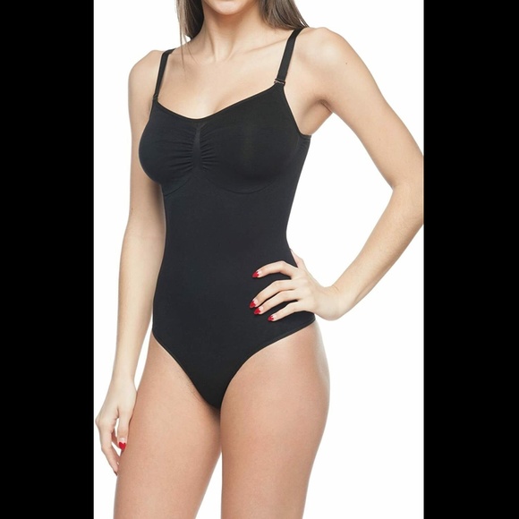 NWT Body‎ Beautiful [ S/M ] Shape Thong Bodysuit with Adjustable Straps - Picture 2 of 12